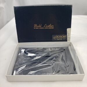 Vintage Budd Leather Goatskin 4x6 Black Photo Case